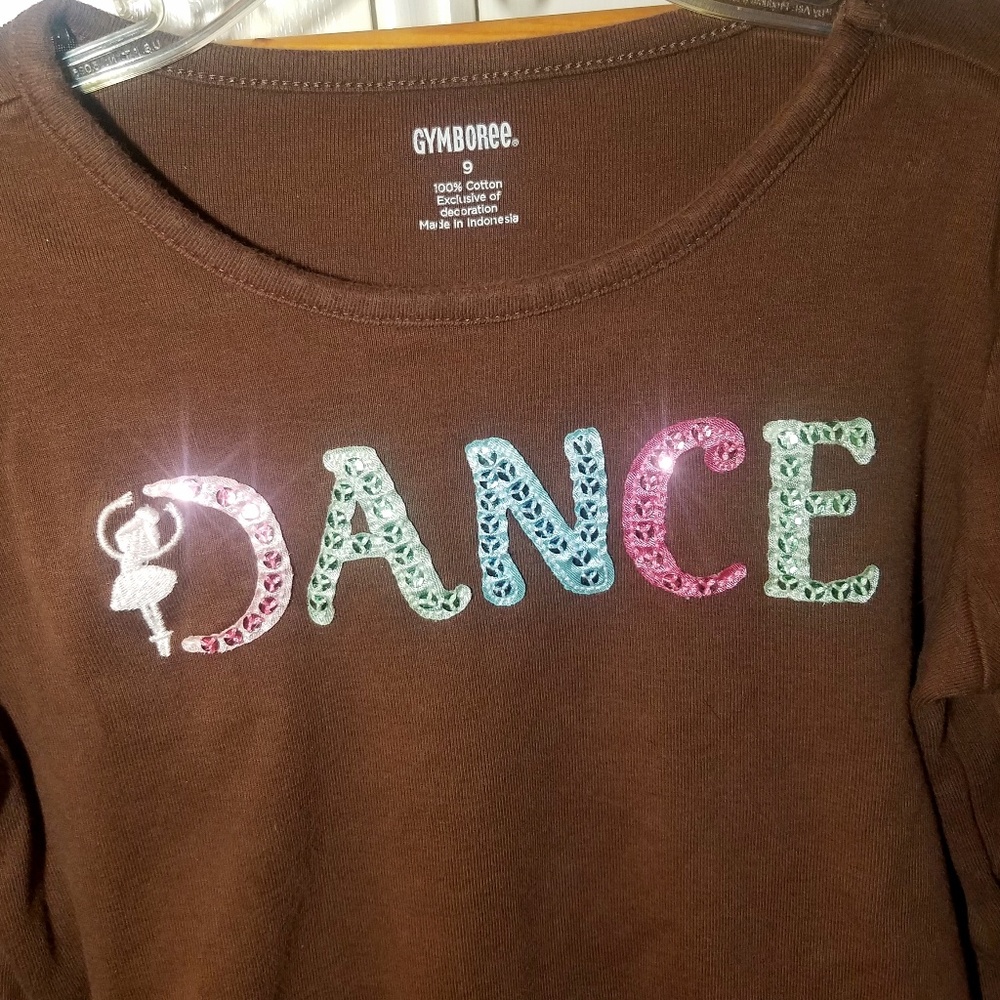 Gymboree Girls DANCE LS Top - Ballet Shirt Sequins